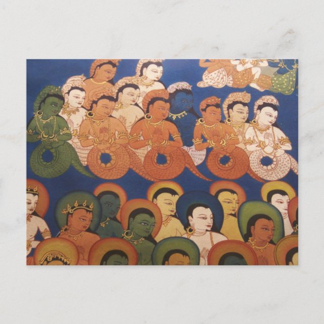 Nagas and Devas Buddhist 11th century Tibet Postcard (Front)