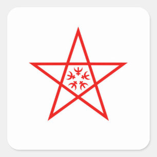 Nagasaki city flag Nagasaki prefecture japan symbo Square Sticker