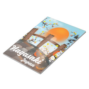 Nagasaki Japanese blossom poster. Notepad