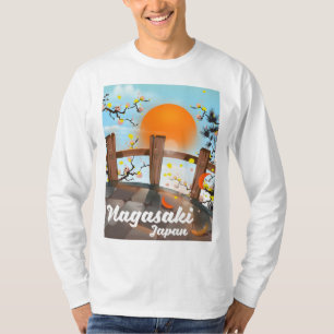 Nagasaki Japanese blossom poster. T-Shirt