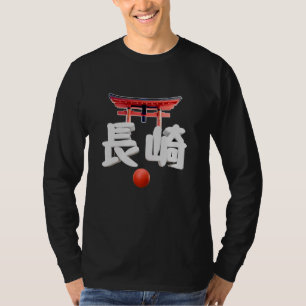 Nagasaki Kanji Torii Gate Japanese City T-Shirt