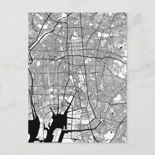 Nagoya Japan Map Postcard