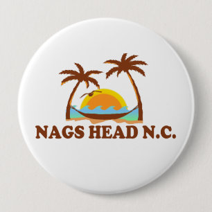 Nags Head. 10 Cm Round Badge