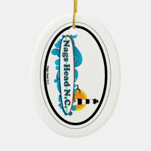 Nags Head. Ceramic Tree Decoration