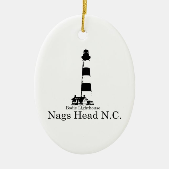 Nags Head. Ceramic Tree Decoration (Front)