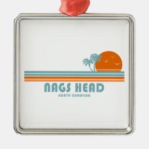 Nags Head North Carolina Sun Palm Trees Metal Tree Decoration