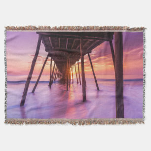 Nags Head Sunrise North Carolina Throw Blanket