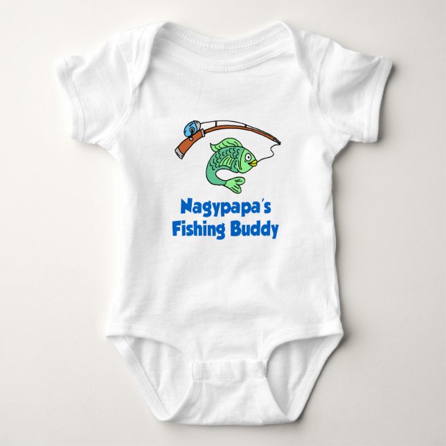 Nagypapa's Fishing Buddy Baby Bodysuit (Front)