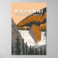 Nahanni National Park Reserve Travel Art Vintage