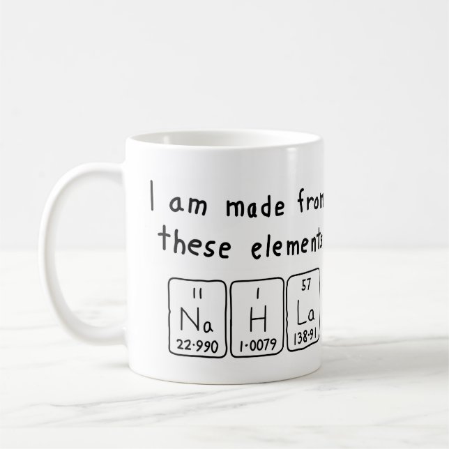 Nahla periodic table name mug (Left)