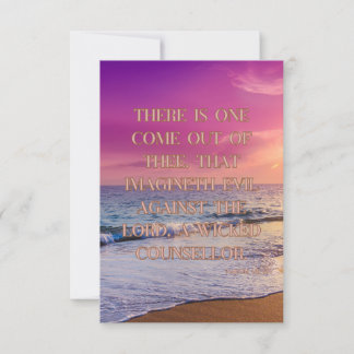 Nahum 1:11 KJV Bible Verse Christian Scripture Pic Card