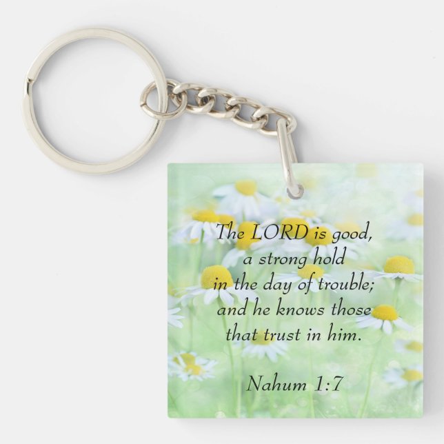 Nahum 1:7 key ring (Front)