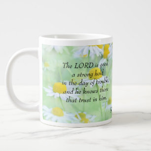 Nahum 1:7 large coffee mug