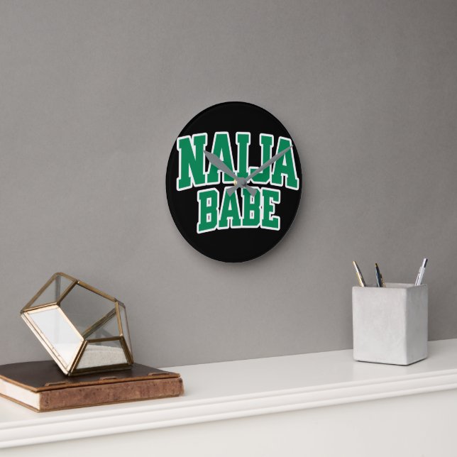 Naija Babe Nigerian Pride Round Clock (Office)
