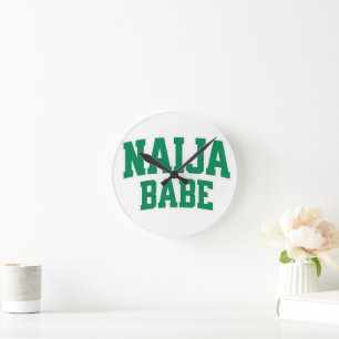 Naija Babe Nigerian Pride Round Clock