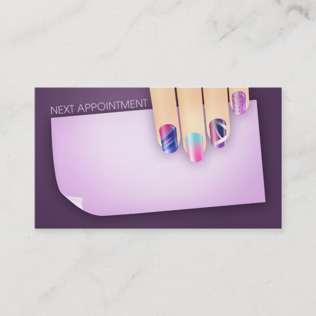 Nail Art Appointment & Business Card (Front)