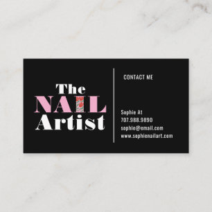 Nail Art Artist Business Card