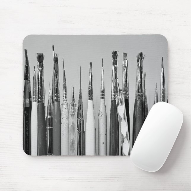 Nail Art Brush Collection Mouse Pad (With Mouse)