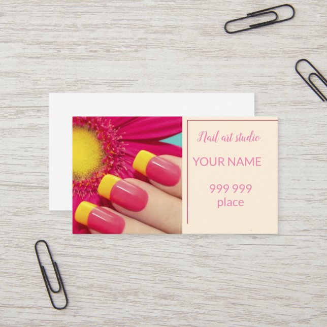 Nail art business card (Front/Back In Situ)