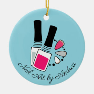 Nail Art Design Ceramic Ornament