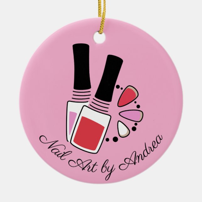 Nail Art Design Ceramic Ornament (Front)