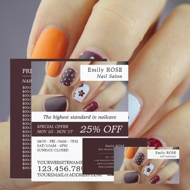 Nail Art, Nail Technician, Nail Salon Advertising Flyer (Creator Uploaded)