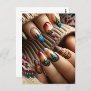 Nail art, Postcrossing Postcard