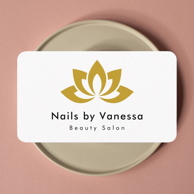 Nail Artist Beauty Salon Elegant Business Card (Creator Uploaded)