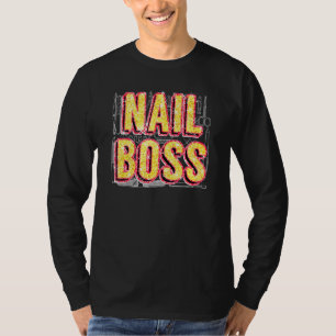 Nail Artist Boss Leopard Print Nailart Nail Techni T-Shirt
