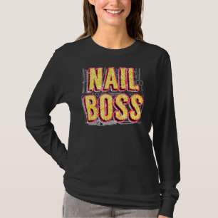 Nail Artist Boss Leopard Print Nailart Nail Techni T-Shirt