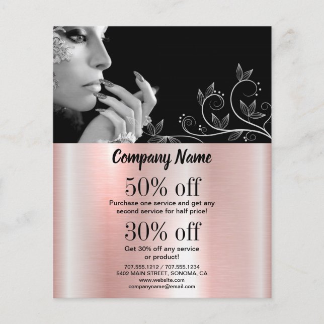 nail artist business personalised flyer (Front)