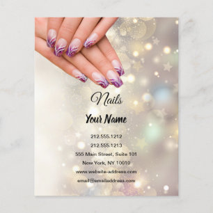 nail artist business personalised flyer