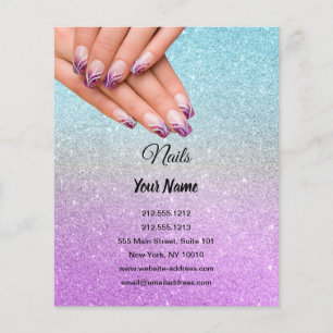 nail artist business personalised flyer