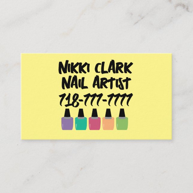 NAIL ARTIST custom Business Card (Front)