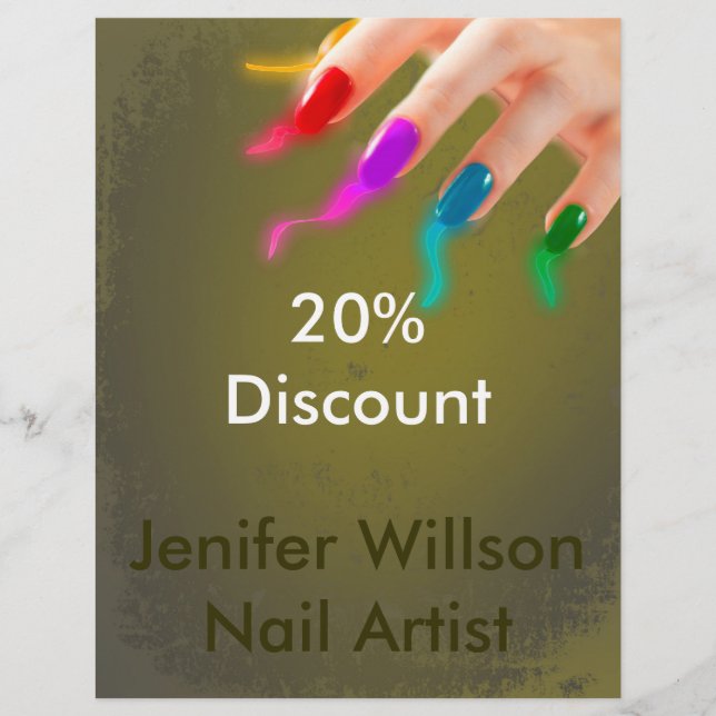 Nail Artist Discount Flyer (Front)