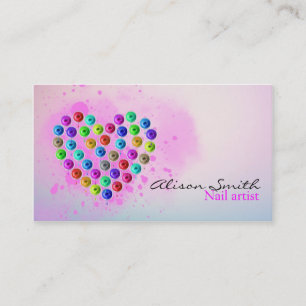 Nail Artist/Heart of Nail Polish Business Card