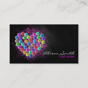 Nail Artist/Heart of Nail Polish Business Card