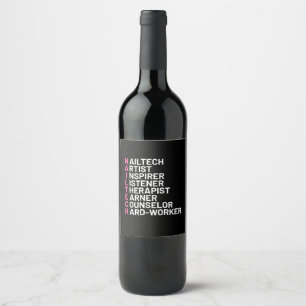 Nail Artist Inspirer Wine Label