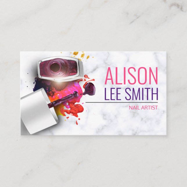 Nail Artist / Manicure Business Card (Front)