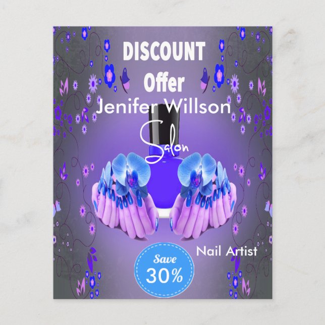 Nail Artist Salon Flyer (Front)