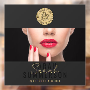 Nail Artist Salon Logo Black Gold Social Media