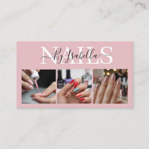 Nail Artist Studio Photo Typography make your own Business Card