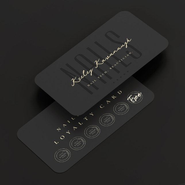 Nail Artist Technician Punch Black Loyalty Card (Nail Artist Technician Punch Black Loyalty Card
)
