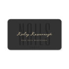 Nail Artist Technician Punch Black Loyalty Card