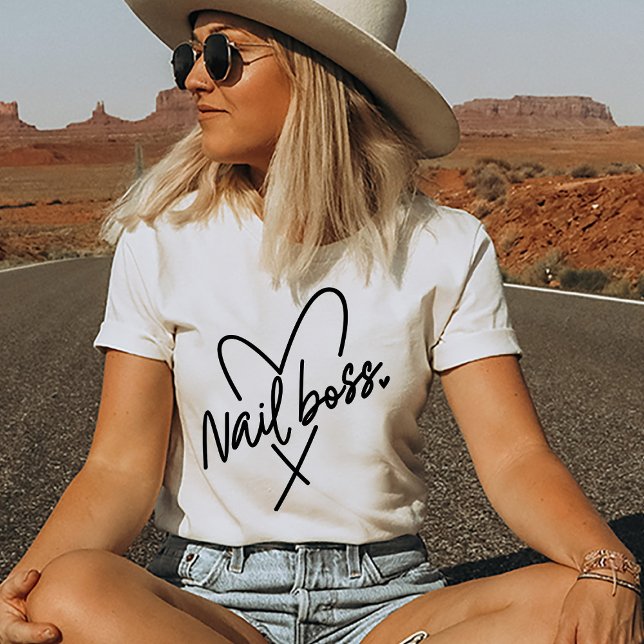 Nail Boss Tech Shirt Nail Tech Gift (manicure expert tee, nail technician top)