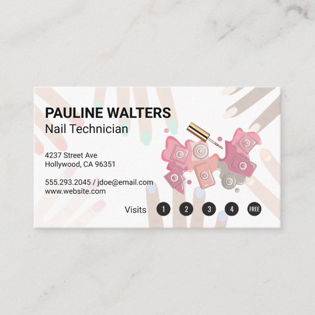 Nail Bottle and Cap | Loyalty Cards (Front)