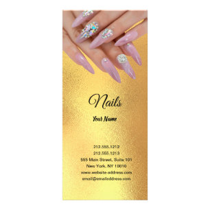 Nail business personalised rack card