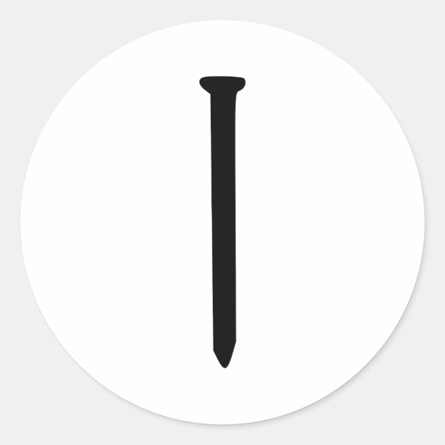 Nail Classic Round Sticker (Front)