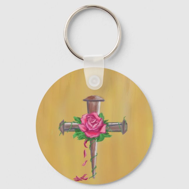Nail Cross Key Ring (Front)