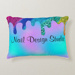 Nail Design Studio Throw Pillow